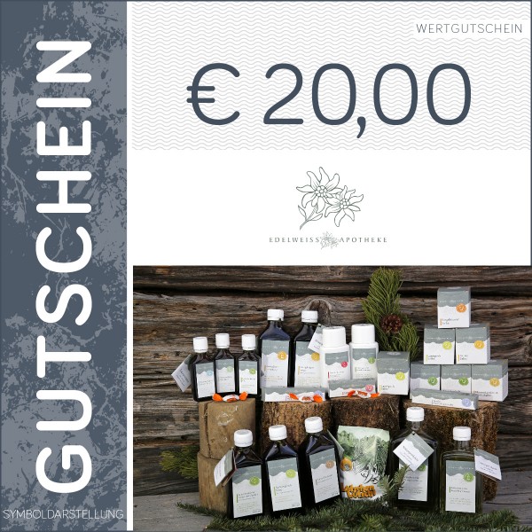 20 Euro Gutschein - Edelweiß Apotheke