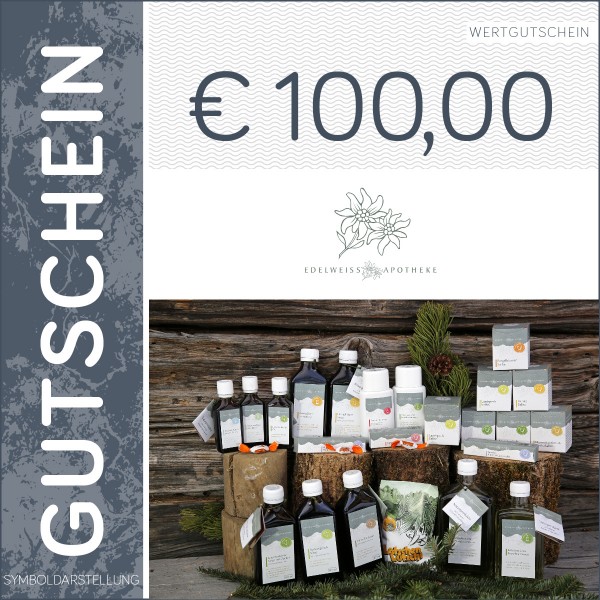 100 Euro Gutschein - Edelweiß Apotheke