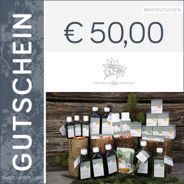 50 Euro Gutschein - Edelweiß Apotheke